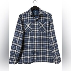 Kuhl Shirt Men’s Blue Dillingr Flannel Long Sleeve Button Up Hiking Casual